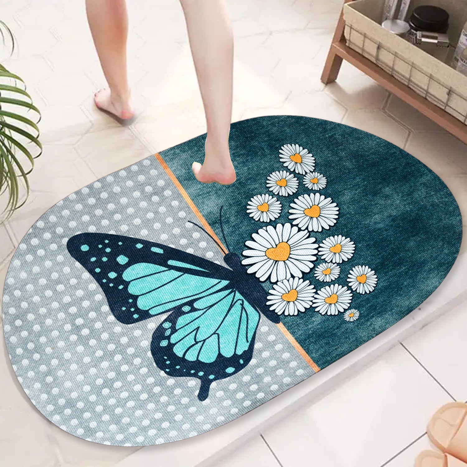 Floor Mat, Bath Mat, Door Mat Floral Pattern, Washable, Non-Slip, Stylish, Design Print Rug Mat, Stylish, Quality, Abrasion Resistant, Soundproofing, Hot Carpet, All Seasons, For Kitchen, Bedroom, Living Room (59x40 Cm) Floor Mat, Bath Mat, Door Mat Floral Pattern, Washable, Non-Slip, Stylish, Design Print Rug Mat, Stylish, Quality, Abrasion Resistant, Soundproofing, Hot Carpet, All Seasons, For Kitchen, Bedroom, Living Room (59x40 Cm)